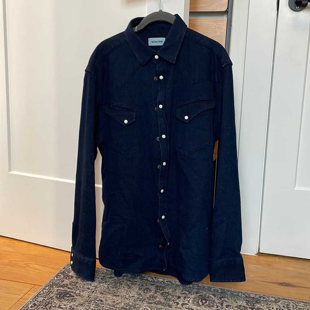 Taylor Stitch The Western Shirt Size 42 (Large) Deep Indigo